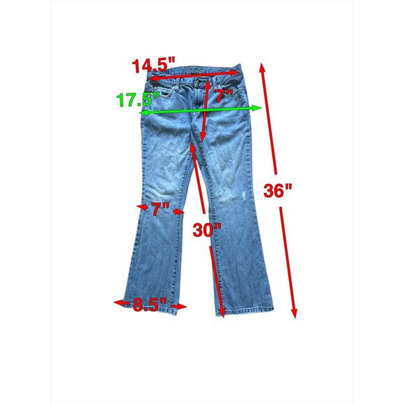 American Eagle Outfitters  Hipster skinny flare jeans  size  2 Petite - Picture 2 of 9